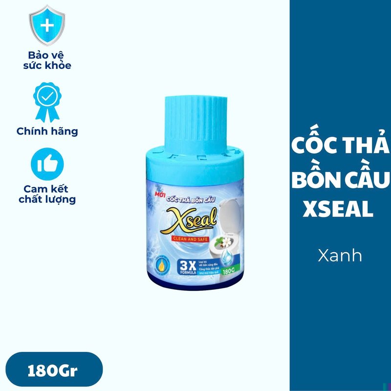 Cốc Thả Bồn Cầu 180g Xseal Xanh + Hồng