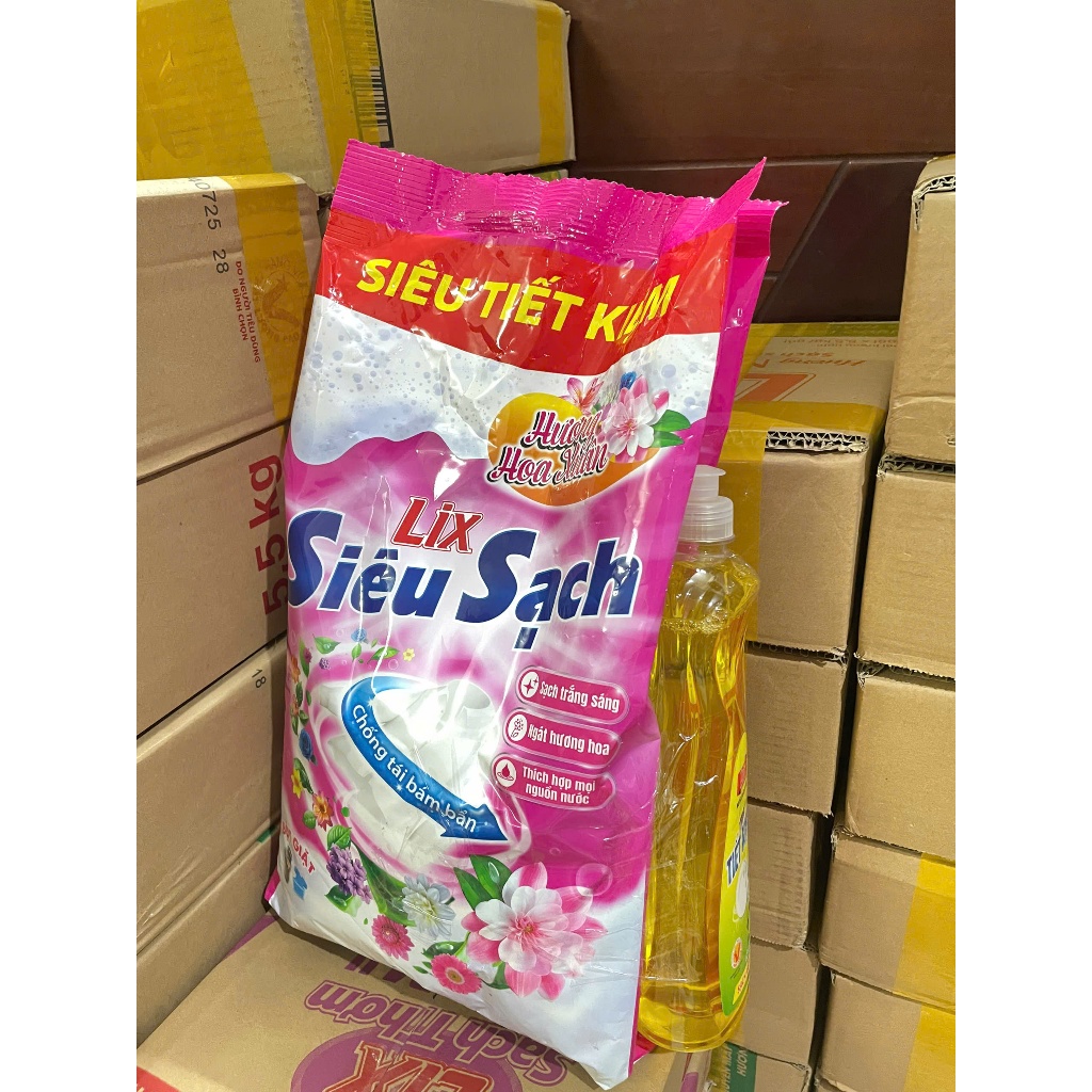 Bột Giặt LIX Hoa Xuân 5,5kg